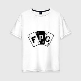 Женская футболка хлопок Oversize с принтом FPG в Тюмени, 100% хлопок | свободный крой, круглый ворот, спущенный рукав, длина до линии бедер
 | heavy metal | metal | rock | trash metal | квартет | метал | рок | рок группа | рок группы | трэш метал | хеви метал