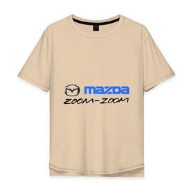 Мужская футболка хлопок Oversize с принтом Мazda zoom-zoom в Тюмени, 100% хлопок | свободный крой, круглый ворот, “спинка” длиннее передней части | mazda | авто | авто2012 | логотип | мазда | машины | философия mazda zoom zoomzoom zoom | японские