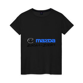 Женская футболка хлопок с принтом Мazda zoom-zoom в Тюмени, 100% хлопок | прямой крой, круглый вырез горловины, длина до линии бедер, слегка спущенное плечо | mazda | авто | авто2012 | логотип | мазда | машины | философия mazda zoom zoomzoom zoom | японские