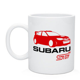 Кружка с принтом Subaru sti (2) в Тюмени, керамика | объем — 330 мл, диаметр — 80 мм. Принт наносится на бока кружки, можно сделать два разных изображения | subaru impreza | subaru impreza wrx sti | subaru sti | wrx sti | авто2012 | импреза | субару | субару импреза