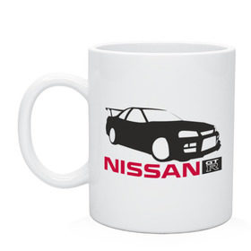 Кружка с принтом Nissan GTR в Тюмени, керамика | объем — 330 мл, диаметр — 80 мм. Принт наносится на бока кружки, можно сделать два разных изображения | nissan | nissan gtr | авто | автомобиль | машины | нисан | нисанчик | ниссан | тачки