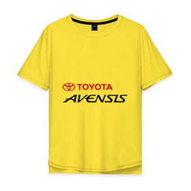 Мужская футболка хлопок Oversize с принтом Toyota Avensis в Тюмени, 100% хлопок | свободный крой, круглый ворот, “спинка” длиннее передней части | avensis | toyota | toyota avensis | авенсис | тойота | тойота авенсис