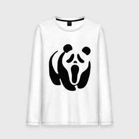 Мужской лонгслив хлопок с принтом Scream Panda в Тюмени, 100% хлопок |  | панда