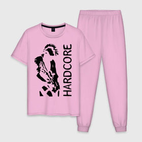Мужская пижама хлопок с принтом Punk Hardcore в Тюмени, 100% хлопок | брюки и футболка прямого кроя, без карманов, на брюках мягкая резинка на поясе и по низу штанин
 | 