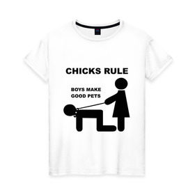 Женская футболка хлопок с принтом Boys make good pets в Тюмени, 100% хлопок | прямой крой, круглый вырез горловины, длина до линии бедер, слегка спущенное плечо | бойфренд | девочки | девчонки | любовь | отношения | ошейник | парень | поводок | рулят