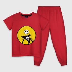 Детская пижама хлопок с принтом Nightmare before christmas в Тюмени, 100% хлопок |  брюки и футболка прямого кроя, без карманов, на брюках мягкая резинка на поясе и по низу штанин
 | скелет