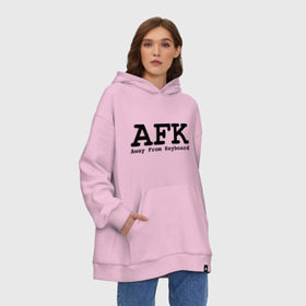 Худи SuperOversize хлопок с принтом AFK: Away From Keyboard. в Тюмени, 70% хлопок, 30% полиэстер, мягкий начес внутри | карман-кенгуру, эластичная резинка на манжетах и по нижней кромке, двухслойный капюшон
 | afk | afk: away from keyboard. специально для тех | away | away from keyboard | keyboard | кто любит отойти от клавиатуры в самый ответственный момент.from