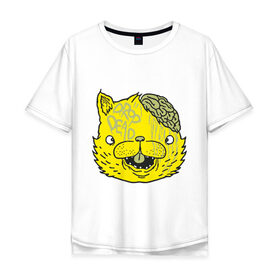 Мужская футболка хлопок Oversize с принтом Drop dead (2) в Тюмени, 100% хлопок | свободный крой, круглый ворот, “спинка” длиннее передней части | drop dead