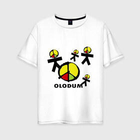 Женская футболка хлопок Oversize с принтом Olodum(1) в Тюмени, 100% хлопок | свободный крой, круглый ворот, спущенный рукав, длина до линии бедер
 | Тематика изображения на принте: бразилия