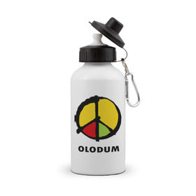 Бутылка спортивная с принтом Olodum в Тюмени, металл | емкость — 500 мл, в комплекте две пластиковые крышки и карабин для крепления | бразилия