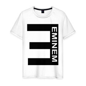 Мужская футболка хлопок с принтом Eminem(2) в Тюмени, 100% хлопок | прямой крой, круглый вырез горловины, длина до линии бедер, слегка спущенное плечо. | Тематика изображения на принте: eminem | gangsta | gansta | hip | hip hop | hop | rap | реп | рэп | рэпчина | хип | хип хоп | хоп | эминем