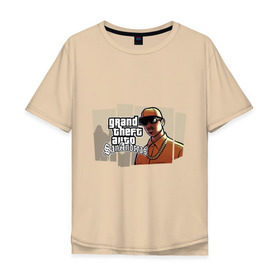 Мужская футболка хлопок Oversize с принтом Grand Theft Auto San Andreas (6) в Тюмени, 100% хлопок | свободный крой, круглый ворот, “спинка” длиннее передней части | Тематика изображения на принте: grand theft auto | gta | san andreas | гта | сан андрес