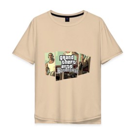 Мужская футболка хлопок Oversize с принтом Grand Theft Auto San Andreas (5) в Тюмени, 100% хлопок | свободный крой, круглый ворот, “спинка” длиннее передней части | Тематика изображения на принте: grand theft auto | gta | gta sa | san andreas | гта сан андреас