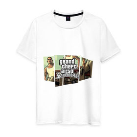 Мужская футболка хлопок с принтом Grand Theft Auto San Andreas (5) в Тюмени, 100% хлопок | прямой крой, круглый вырез горловины, длина до линии бедер, слегка спущенное плечо. | grand theft auto | gta | gta sa | san andreas | гта сан андреас