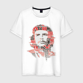 Мужская футболка хлопок с принтом Che Guevara (3) в Тюмени, 100% хлопок | прямой крой, круглый вырез горловины, длина до линии бедер, слегка спущенное плечо. | Тематика изображения на принте: гевара | куба | революция | свобода | че
