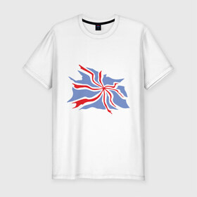 Мужская футболка премиум с принтом Флаг Англии в Тюмени, 92% хлопок, 8% лайкра | приталенный силуэт, круглый вырез ворота, длина до линии бедра, короткий рукав | england | gb | uk | англия | британский флаг | великобритания | соединенное королевство | флаг
