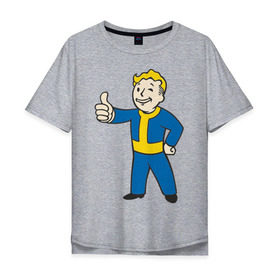 Мужская футболка хлопок Oversize с принтом Мальчик из Fallout в Тюмени, 100% хлопок | свободный крой, круглый ворот, “спинка” длиннее передней части | fallout | мальчик | постапокалиптические | радиация