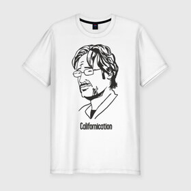 Мужская футболка премиум с принтом Californication (Хенк Муди) в Тюмени, 92% хлопок, 8% лайкра | приталенный силуэт, круглый вырез ворота, длина до линии бедра, короткий рукав | Тематика изображения на принте: californication | блудливая калифорния | духовны