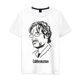 Мужская футболка хлопок с принтом Californication (Хенк Муди) в Тюмени, 100% хлопок | прямой крой, круглый вырез горловины, длина до линии бедер, слегка спущенное плечо. | Тематика изображения на принте: californication | блудливая калифорния | духовны
