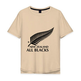 Мужская футболка хлопок Oversize с принтом All blacks в Тюмени, 100% хлопок | свободный крой, круглый ворот, “спинка” длиннее передней части | американский футбол | регби