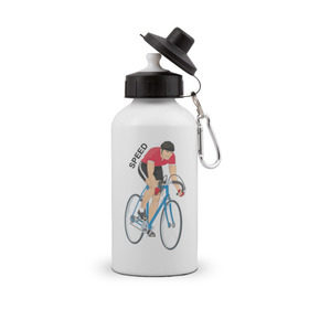 Бутылка спортивная с принтом BikeRace в Тюмени, металл | емкость — 500 мл, в комплекте две пластиковые крышки и карабин для крепления | bikerace | байкрейс | байкрейсинг | велик | вело | велогонки | велосипед | велосипедист | спортивный велосипед