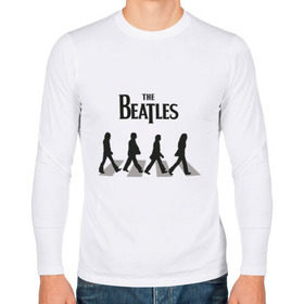 Мужской лонгслив хлопок с принтом The Beatles - Битлз в Тюмени, 100% хлопок |  | beatles | lennon | битлз | битлс | битлы | леннон