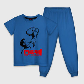 Детская пижама хлопок с принтом Гири – спорт сильных в Тюмени, 100% хлопок |  брюки и футболка прямого кроя, без карманов, на брюках мягкая резинка на поясе и по низу штанин
 | powerlifting