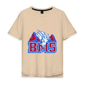 Мужская футболка хлопок Oversize с принтом Blue Mountain State в Тюмени, 100% хлопок | свободный крой, круглый ворот, “спинка” длиннее передней части | blue mountain state | bms