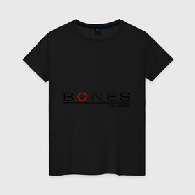 Женская футболка хлопок с принтом Bones the Series в Тюмени, 100% хлопок | прямой крой, круглый вырез горловины, длина до линии бедер, слегка спущенное плечо | 