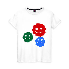Женская футболка хлопок с принтом Кляксы в Тюмени, 100% хлопок | прямой крой, круглый вырез горловины, длина до линии бедер, слегка спущенное плечо | colors | клякса | кляксы | краски | цвета