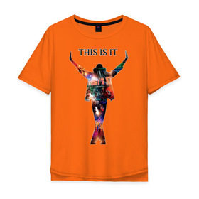 Мужская футболка хлопок Oversize с принтом Майкл Джексон - Вот и все в Тюмени, 100% хлопок | свободный крой, круглый ворот, “спинка” длиннее передней части | всем поклонникам и просто любителям творчества майкламайкл джексон