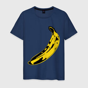 Мужская футболка хлопок с принтом Банан в Тюмени, 100% хлопок | прямой крой, круглый вырез горловины, длина до линии бедер, слегка спущенное плечо. | banana