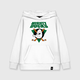 Детская толстовка хлопок с принтом Anaheim Mighty Ducks (2) в Тюмени, 100% хлопок | Круглый горловой вырез, эластичные манжеты, пояс, капюшен | nhl | лига | национальная лига | нхл | хокей | хоккей | хоккейная лига