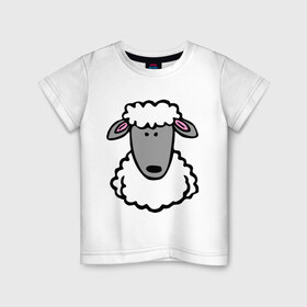 Детская футболка хлопок с принтом Гламурная овца в Тюмени, 100% хлопок | круглый вырез горловины, полуприлегающий силуэт, длина до линии бедер | баран | барашик | гламурная овца | овечка | овца