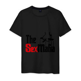 Мужская футболка хлопок с принтом The SexMafia в Тюмени, 100% хлопок | прямой крой, круглый вырез горловины, длина до линии бедер, слегка спущенное плечо. | mafia | мафия