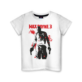 Детская футболка хлопок с принтом Max Payne (3) в Тюмени, 100% хлопок | круглый вырез горловины, полуприлегающий силуэт, длина до линии бедер | Тематика изображения на принте: max | max payne | payne | макс | макс пейн | пейн