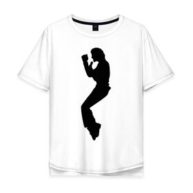 Мужская футболка хлопок Oversize с принтом Поп-король Майкл Джексон в Тюмени, 100% хлопок | свободный крой, круглый ворот, “спинка” длиннее передней части | Тематика изображения на принте: michael jackson | короь | легенда | майкл джексон | поп
