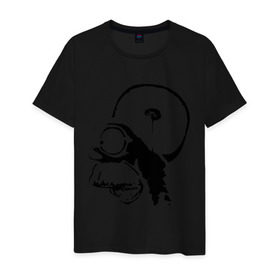 Мужская футболка хлопок с принтом Гомер в Тюмени, 100% хлопок | прямой крой, круглый вырез горловины, длина до линии бедер, слегка спущенное плечо. | гомер