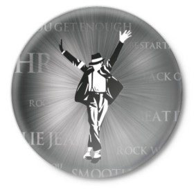 Значок с принтом MJ в Тюмени,  металл | круглая форма, металлическая застежка в виде булавки | billie jean | billy jean | michael jackson | майкл джексон