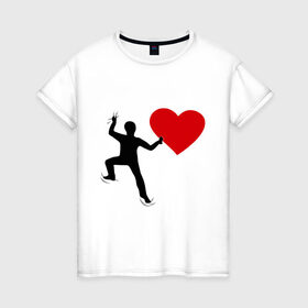 Женская футболка хлопок с принтом Люблю рисовать графити в Тюмени, 100% хлопок | прямой крой, круглый вырез горловины, длина до линии бедер, слегка спущенное плечо | graffiti | граффии | люблю рисовать граффити | сердце