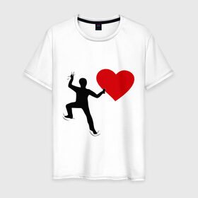 Мужская футболка хлопок с принтом Люблю рисовать графити в Тюмени, 100% хлопок | прямой крой, круглый вырез горловины, длина до линии бедер, слегка спущенное плечо. | graffiti | граффии | люблю рисовать граффити | сердце