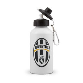 Бутылка спортивная с принтом Italian Serie A. Juventus FC в Тюмени, металл | емкость — 500 мл, в комплекте две пластиковые крышки и карабин для крепления | фк | ювентус
