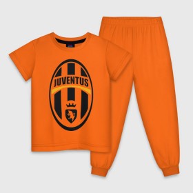Детская пижама хлопок с принтом Italian Serie A. Juventus FC в Тюмени, 100% хлопок |  брюки и футболка прямого кроя, без карманов, на брюках мягкая резинка на поясе и по низу штанин
 | фк | ювентус