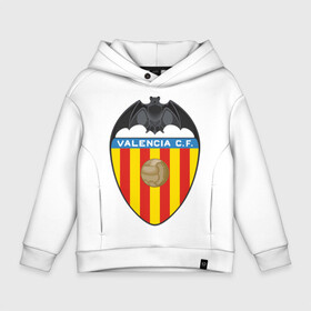 Детское худи Oversize хлопок с принтом Spanish Primera. Valencia FC в Тюмени, френч-терри — 70% хлопок, 30% полиэстер. Мягкий теплый начес внутри —100% хлопок | боковые карманы, эластичные манжеты и нижняя кромка, капюшон на магнитной кнопке | valencia | valencia fc | валенсия | евро 2012 | испания | сборная испании | фк | футбольный клуб