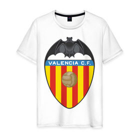 Мужская футболка хлопок с принтом Spanish Primera. Valencia FC в Тюмени, 100% хлопок | прямой крой, круглый вырез горловины, длина до линии бедер, слегка спущенное плечо. | valencia | valencia fc | валенсия | евро 2012 | испания | сборная испании | фк | футбольный клуб