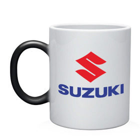 Кружка хамелеон с принтом Suzuki в Тюмени, керамика | меняет цвет при нагревании, емкость 330 мл | auto | suzuki | авто | автобренды | автомобили | машины | сузуки | тачки | тюнинг