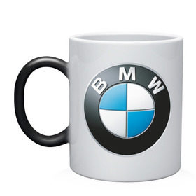 Кружка хамелеон с принтом BMW в Тюмени, керамика | меняет цвет при нагревании, емкость 330 мл | bmw | авто | авто2012 | автомобиль | бмв | бренд | логотип | машина