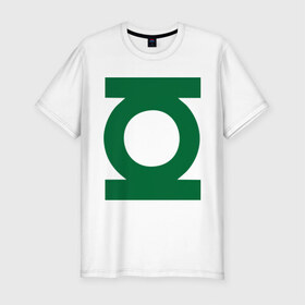Мужская футболка премиум с принтом Зеленый фонарь в Тюмени, 92% хлопок, 8% лайкра | приталенный силуэт, круглый вырез ворота, длина до линии бедра, короткий рукав | Тематика изображения на принте: зеленый фонарь