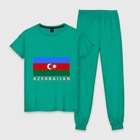 Женская пижама хлопок с принтом Азербайджан в Тюмени, 100% хлопок | брюки и футболка прямого кроя, без карманов, на брюках мягкая резинка на поясе и по низу штанин | Тематика изображения на принте: azerbaijan | azerbaijan map | jan jan azerbaijan
азербайджан | map | азербайджанец | карта азербайджана