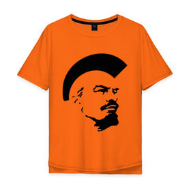 Мужская футболка хлопок Oversize с принтом Ленин Панк в Тюмени, 100% хлопок | свободный крой, круглый ворот, “спинка” длиннее передней части | pank | punk | punks | punks not dead | ирокез | панк | панки